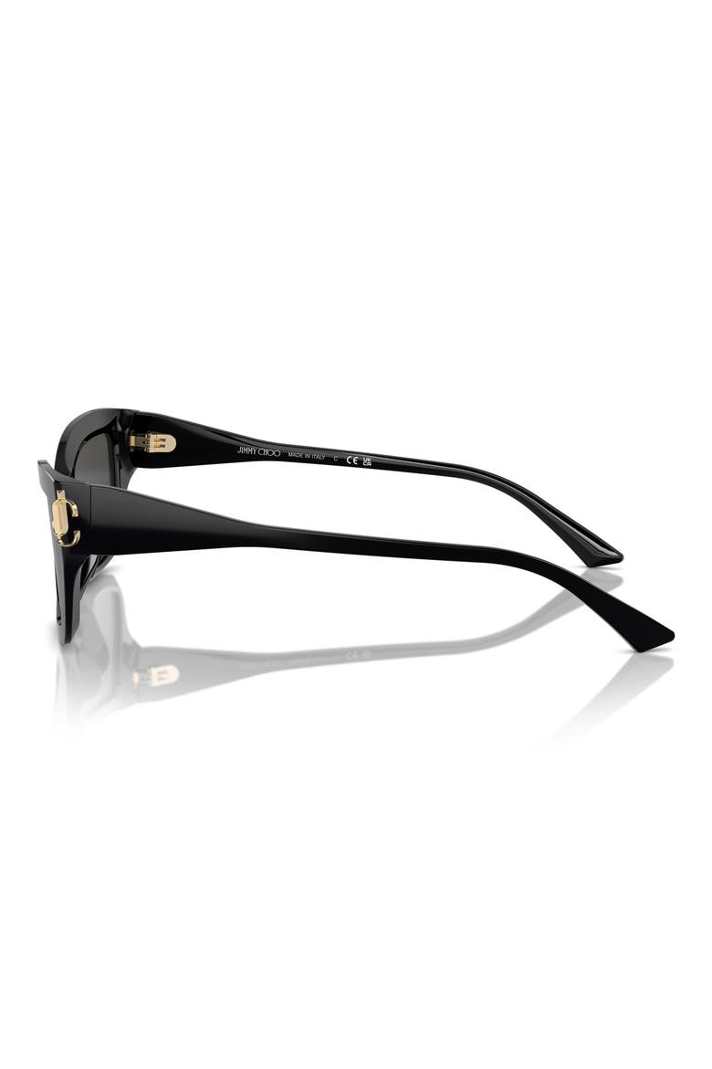 55mm Cat Eye Sunglasses, Alternate, color, BLACK / DARK GREY