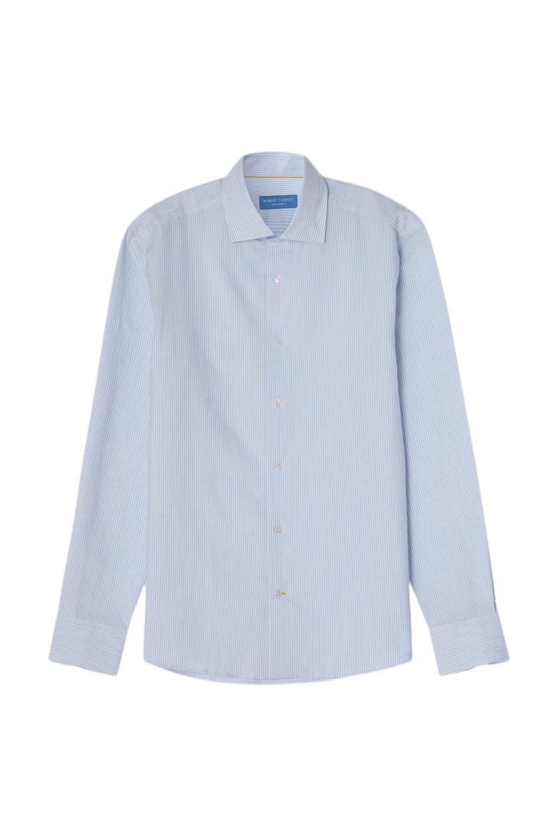 Reynolds Ultra Light Weight Brushed Fine Stripe Shirt, Main, color, Blue