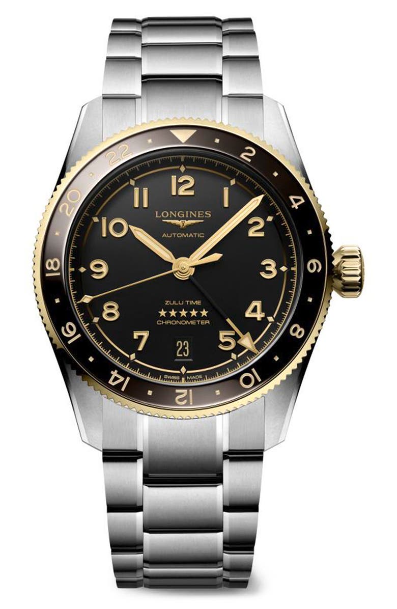 Longines Spirit Zulu Bracelet Watch, 39mm, Main, color, Anthracite