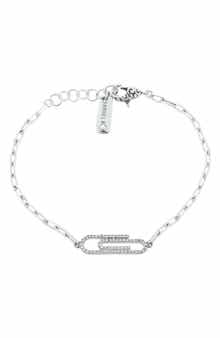 SAMUEL B. White Topaz Paper Clip Charm Bracelet