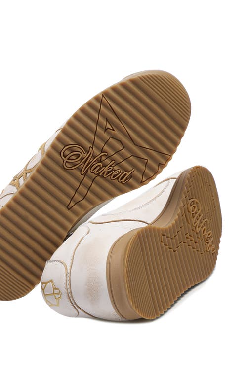 Naked Wolfe Exposuree Sneaker In White Tan