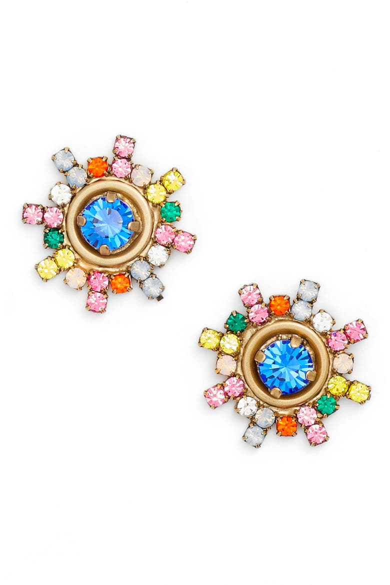 Isabel Stud Earrings, Main, color, GOLD MULTI