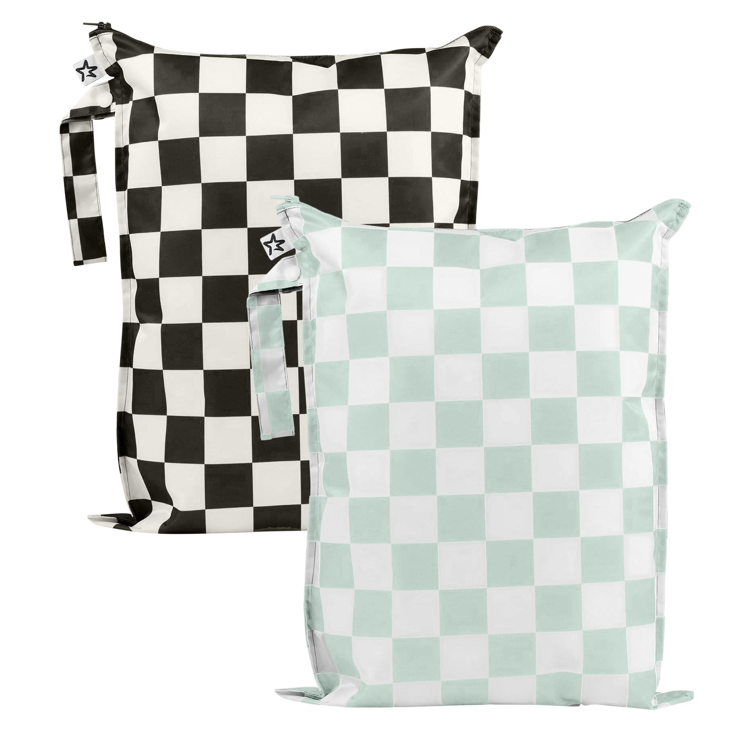  Black, Green Checkers