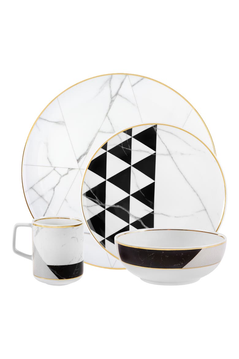 Carrara 16-Piece Dinnerware Set, Main, color, WHITE