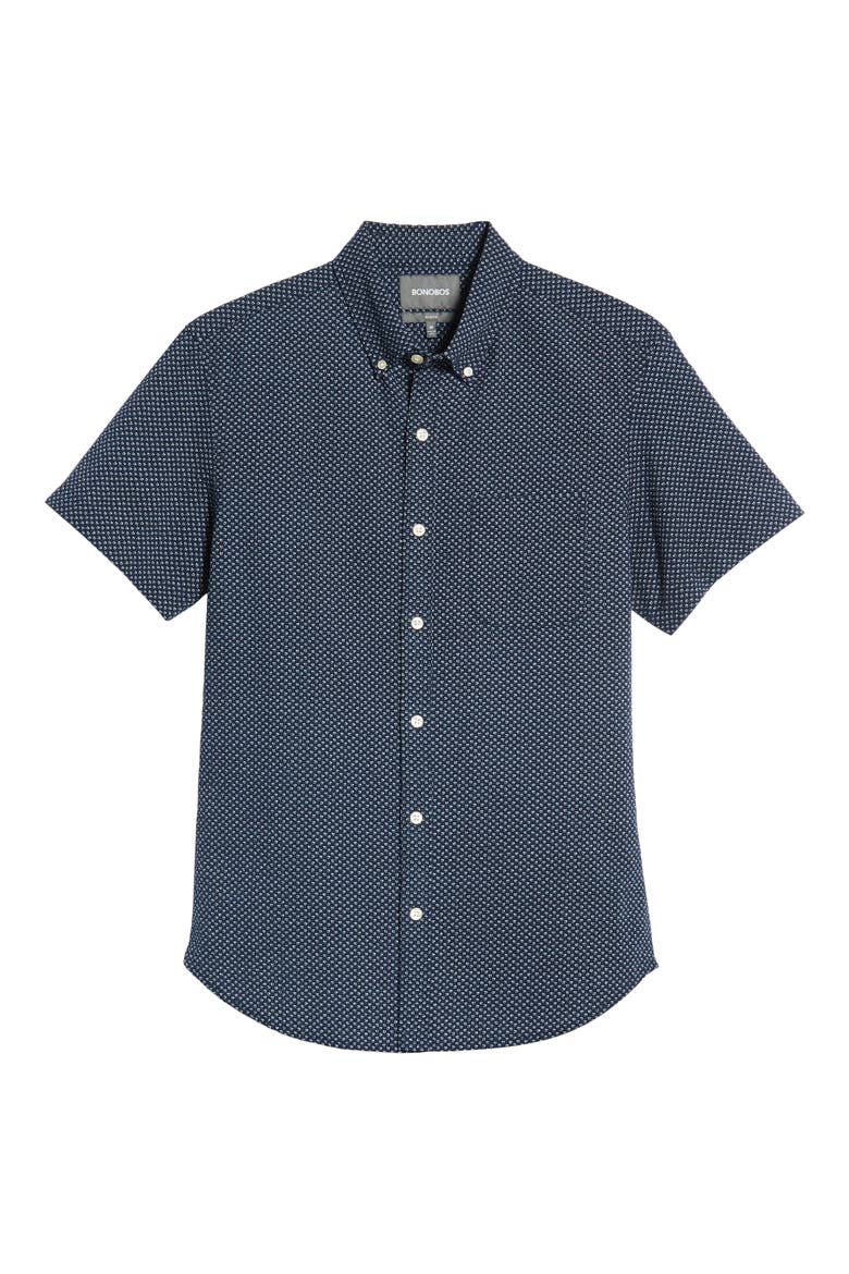 Slim Fit Poppy Print Shirt, Alternate, color, DUANE FLOWER - DEEP PACIFIC