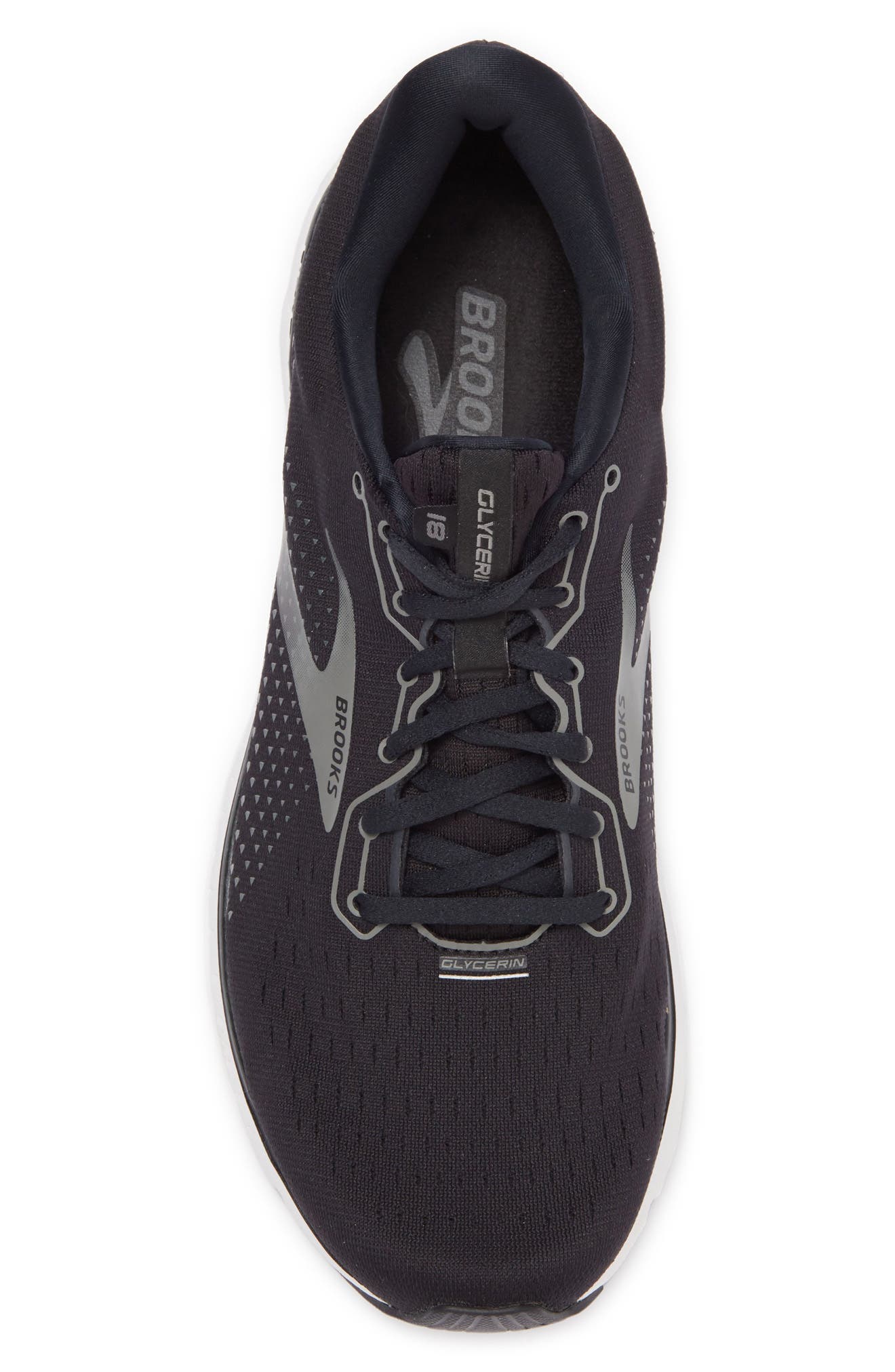 Glycerin 18 Running Shoe, Alternate, color, BLACK/PEWTER/WHITE