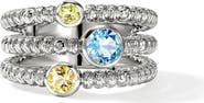 John Hardy Heishi Swiss Blue Topaz Ring