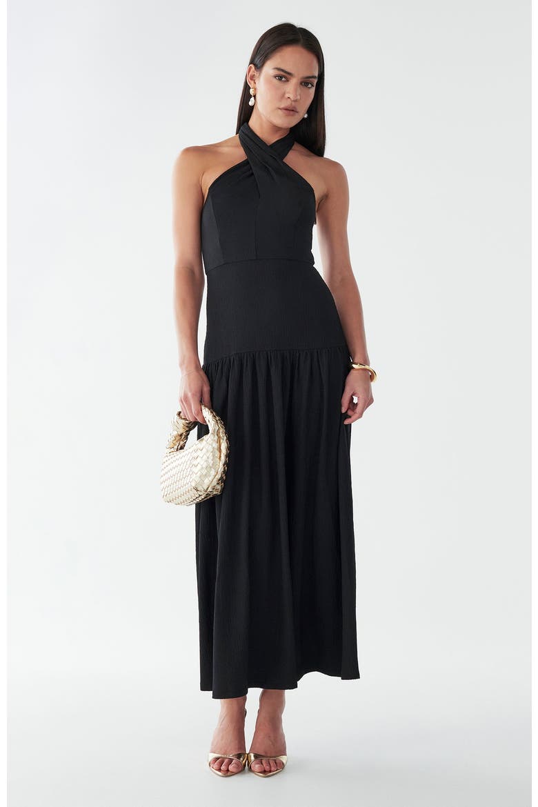 Harvi Midi Dress, Alternate, color, Black