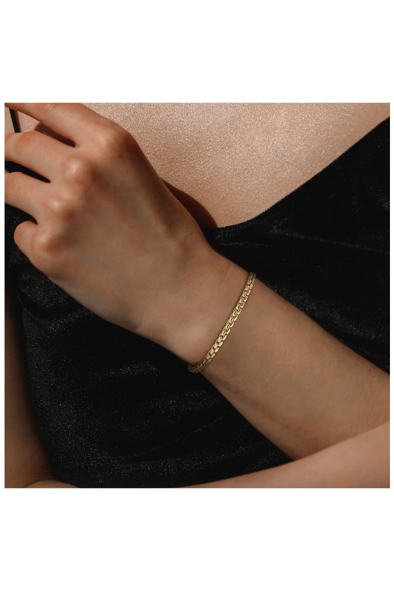 Box Link Chain Bracelet, Alternate, color, GOLD