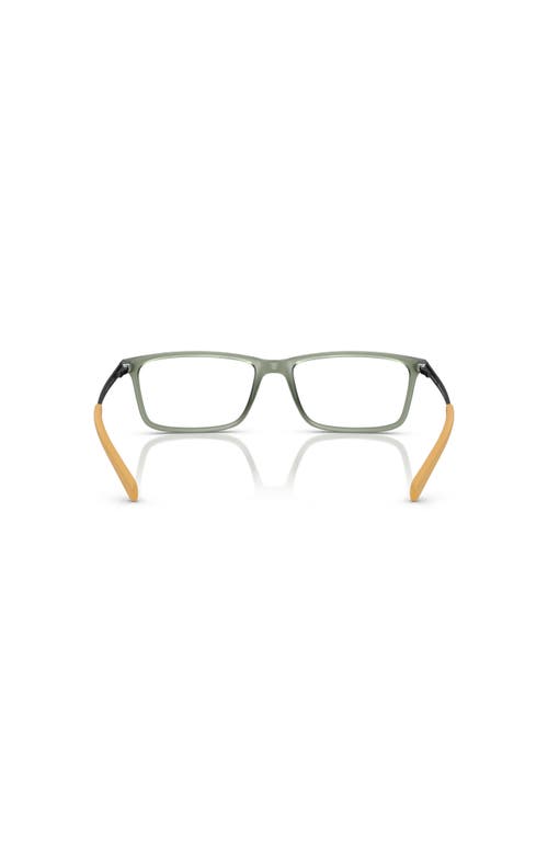 Armani Exchange 55mm Rectangle Optical Glasses In Green