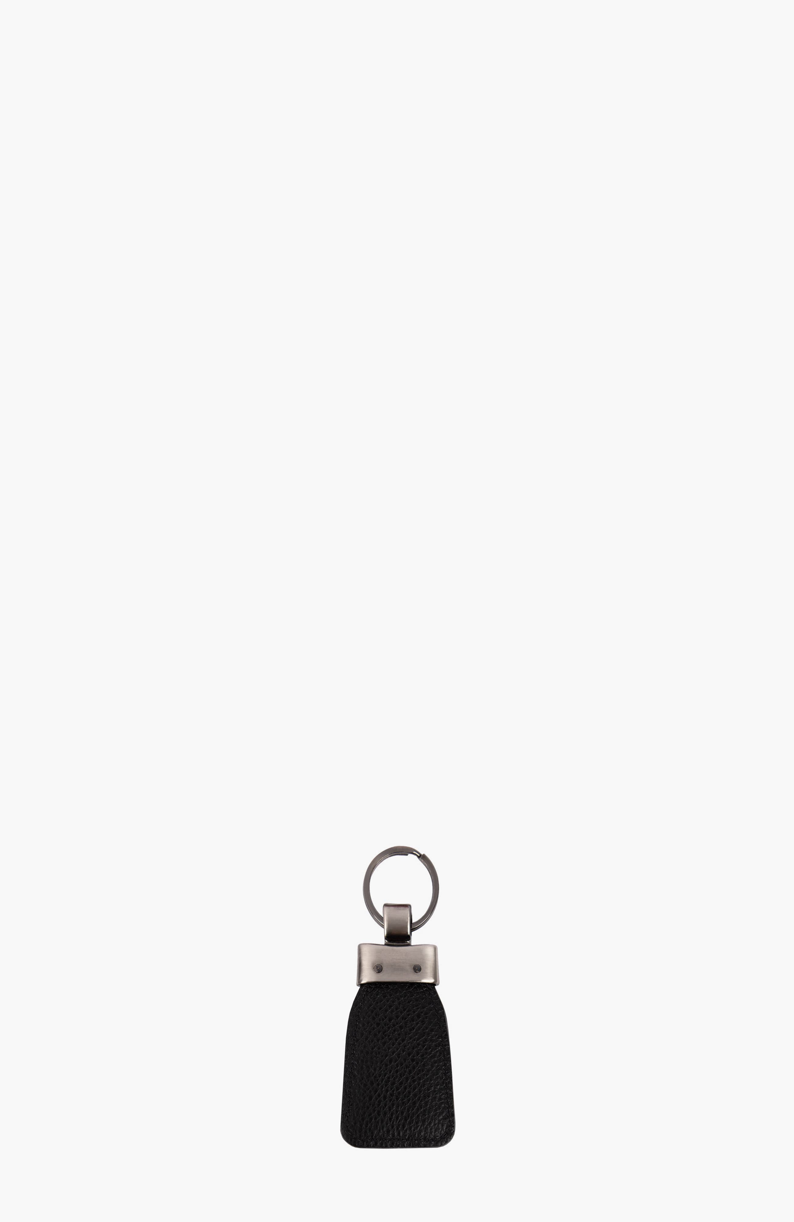 El Estribo Leather Keychain 589, Alternate, color, Black