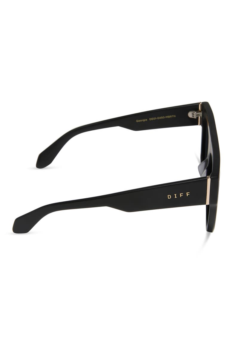 Georgie 58mm Gradient Shield Sunglasses, Alternate, color, MATTE BLACK / RED HOT MIRROR