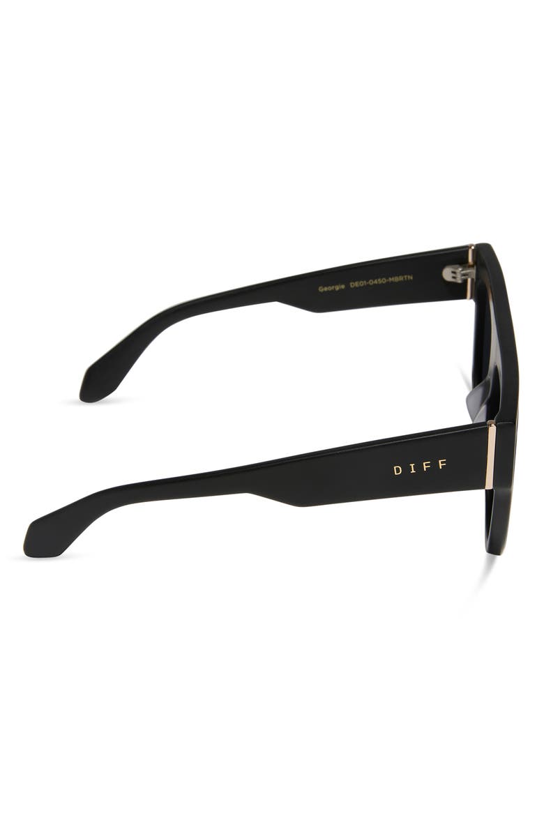 DIFF Georgie 58mm Gradient Shield Sunglasses, Alternate, color, Matte Black / Red Hot Mirror