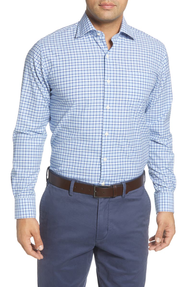 Peter Millar Claude Regular Fit Check Button-Up Shirt, Main, color,