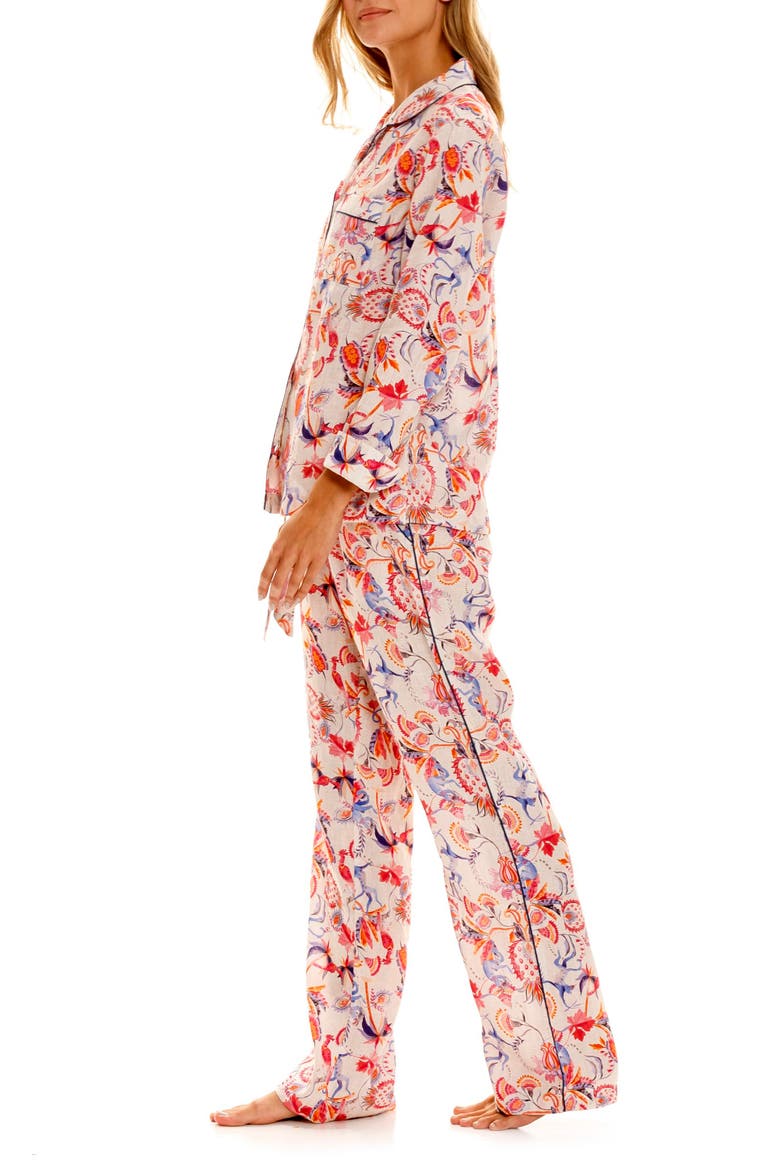 Emma Wild Rafiki Linen Pajamas, Alternate, color, PINK
