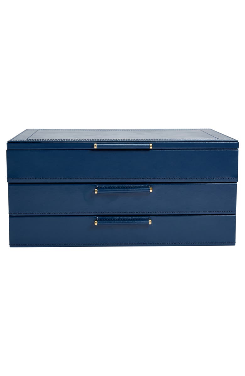 WOLF Sophia Jewelry Box with Drawers, Main, color, Indigo