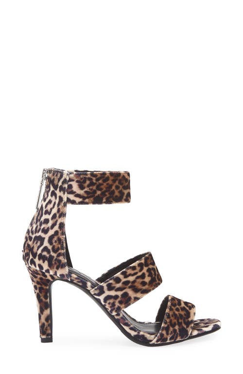 Dkny Bayzil Leopard Print Velvet Sandal In Animal Print