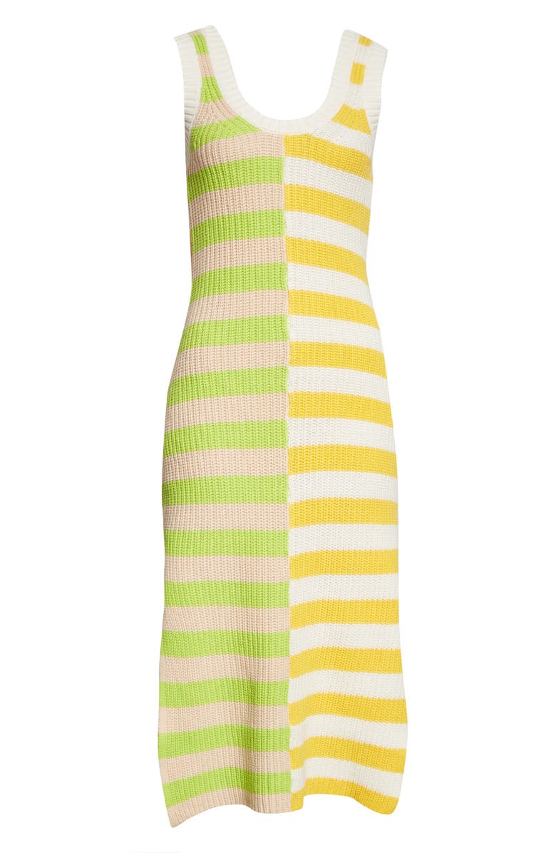 STAUD Seashore Colorblock Stripe Tank Dress, Alternate, color, 