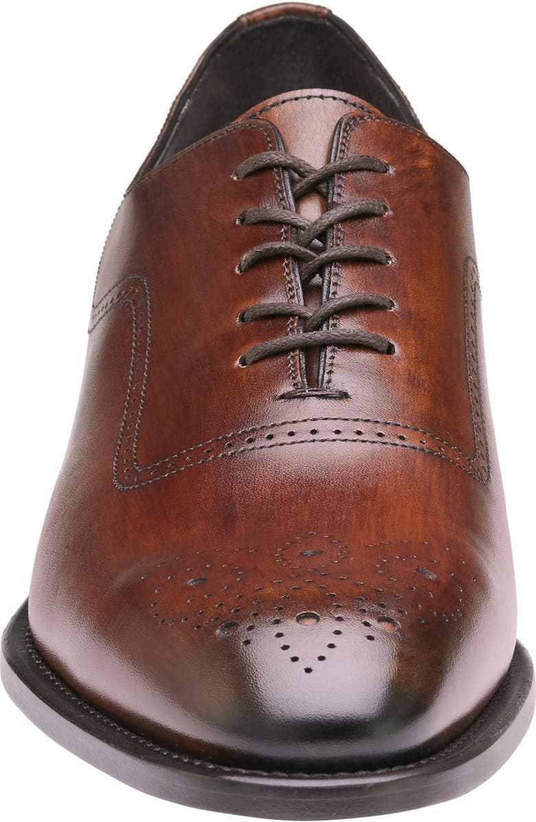 JOHNSTON & MURPHY COLLECTION Ellsworth Medallion Water Resistant Plain Toe Wholecut Shoe, Alternate, color,
