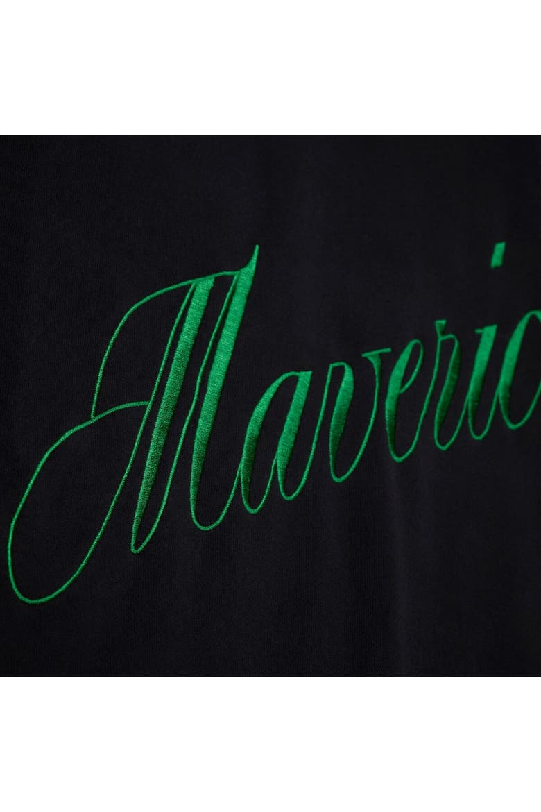 Women's Mitchell & Ness  Black Dallas Mavericks Hardwood Classics Script Lightweight Sweatshirt, Alternate, color, Black
