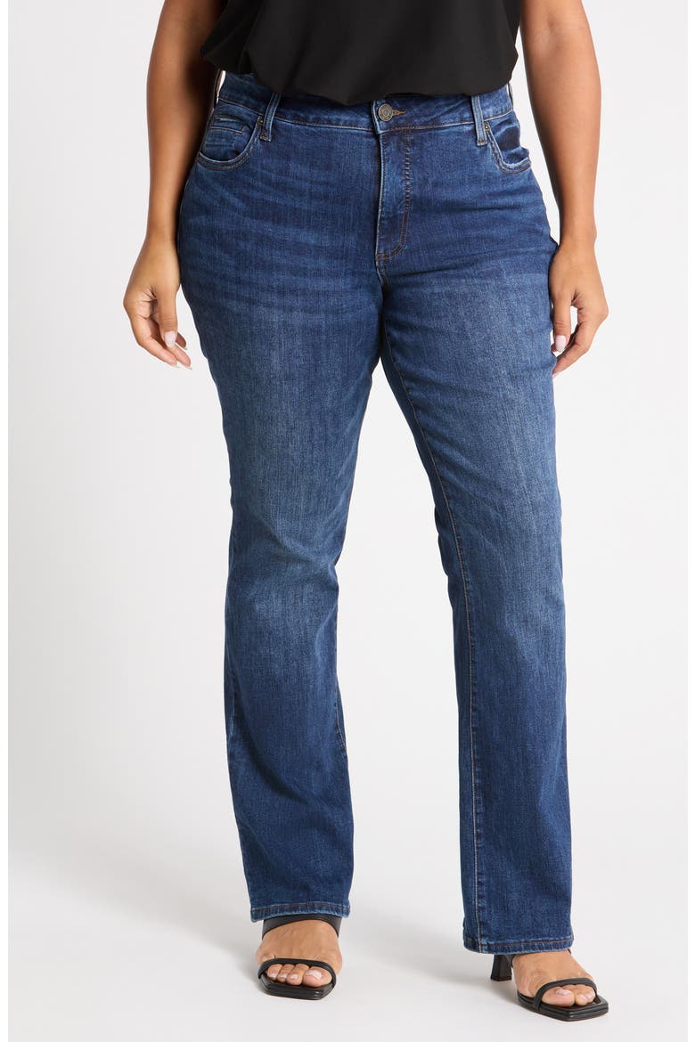 Nicole High Waist Bootcut Jeans, Main, color, BANEBERRY