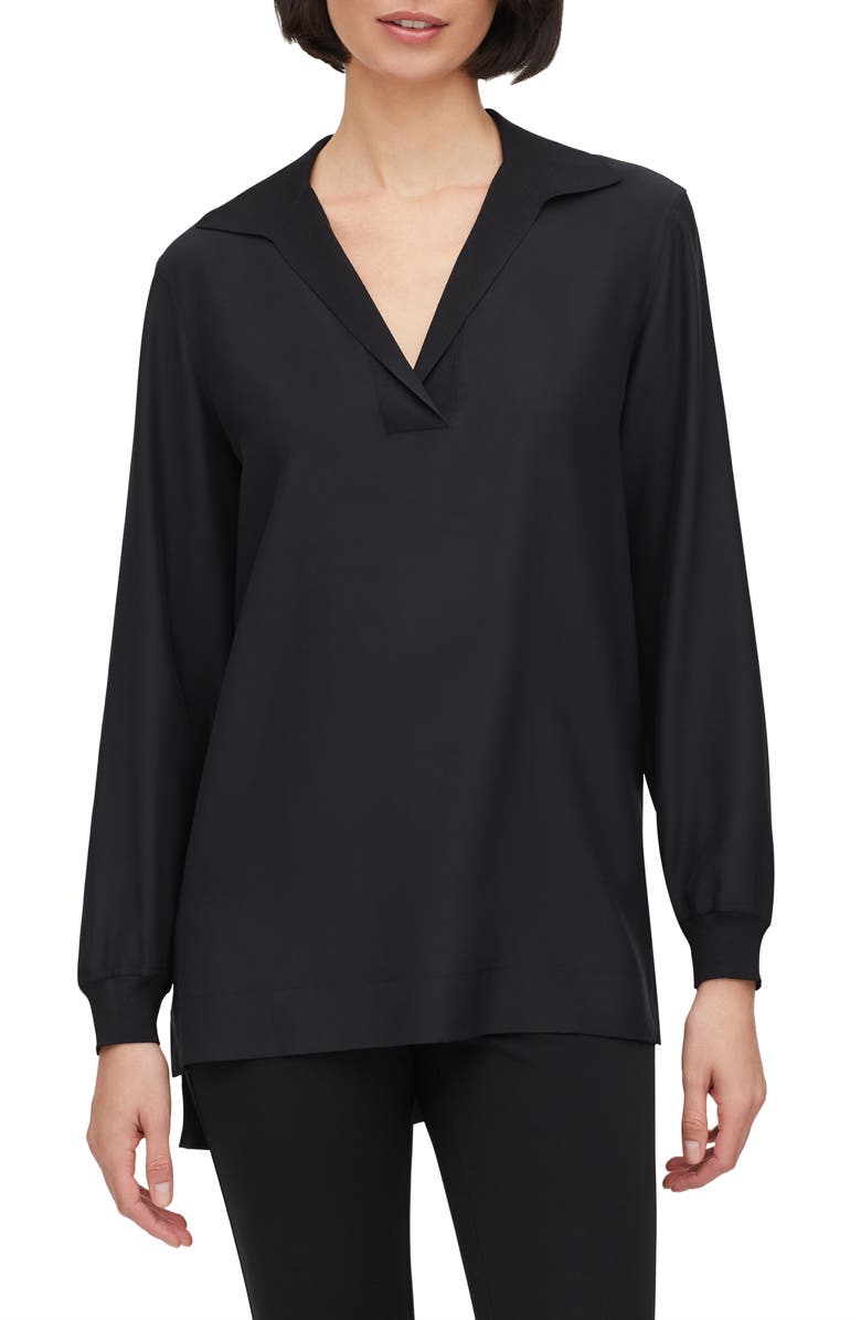 Lafayette 148 New York Boyd Silk Blouse, Main, color,