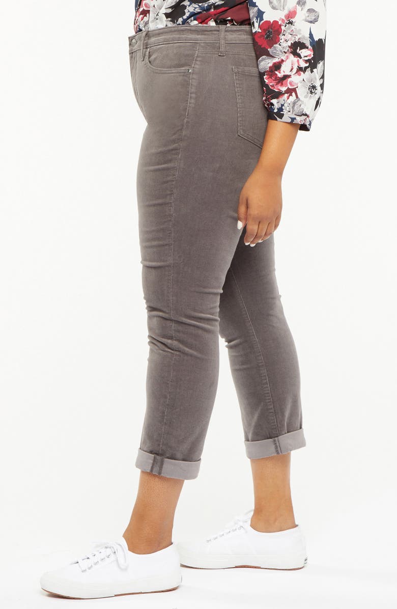 NYDJ Margot High Waist Fine Wale Corduroy Pants, Alternate, color, Volcanic Glass