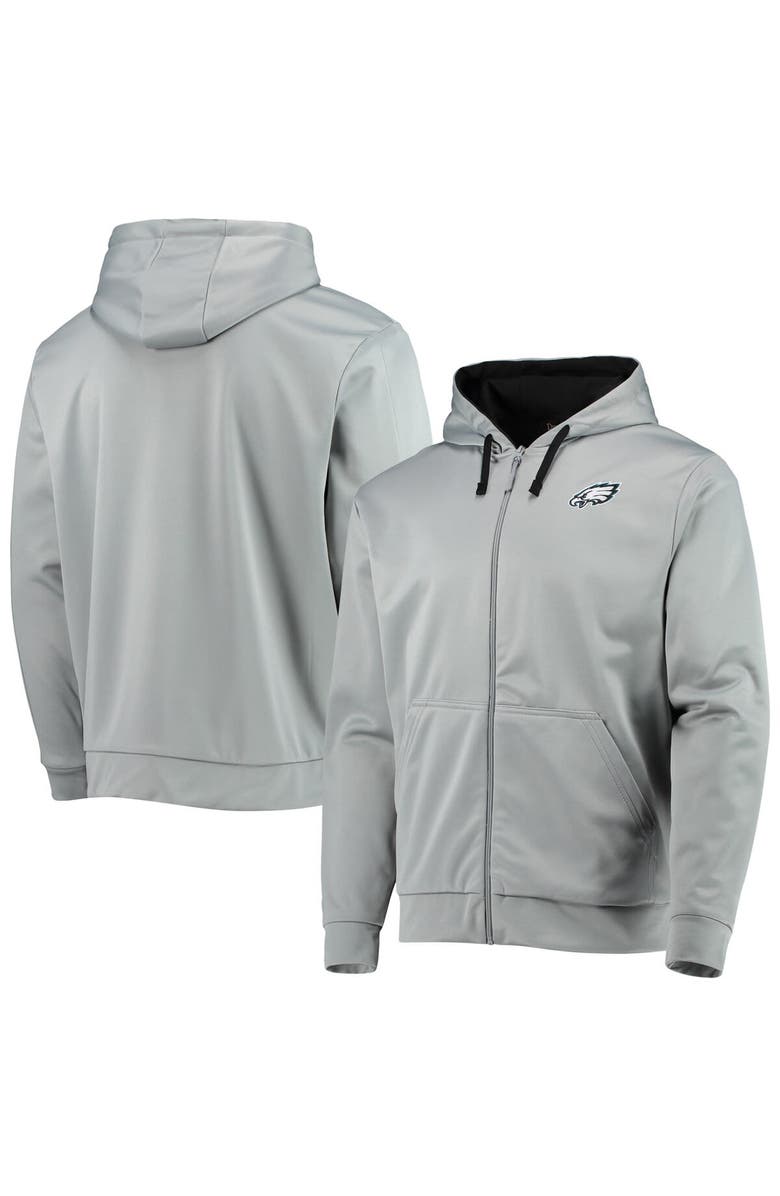 DUNBROOKE Men's Dunbrooke Gray/Black Philadelphia Eagles Apprentice Full-Zip Hoodie, Main, color, Gray