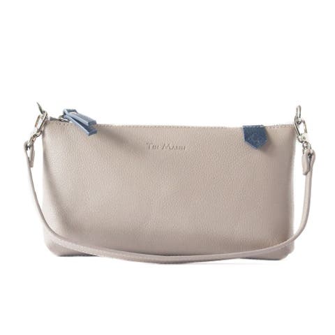 Elia Convertible Leather Bag - Clutch, Shoulder & Crossbody