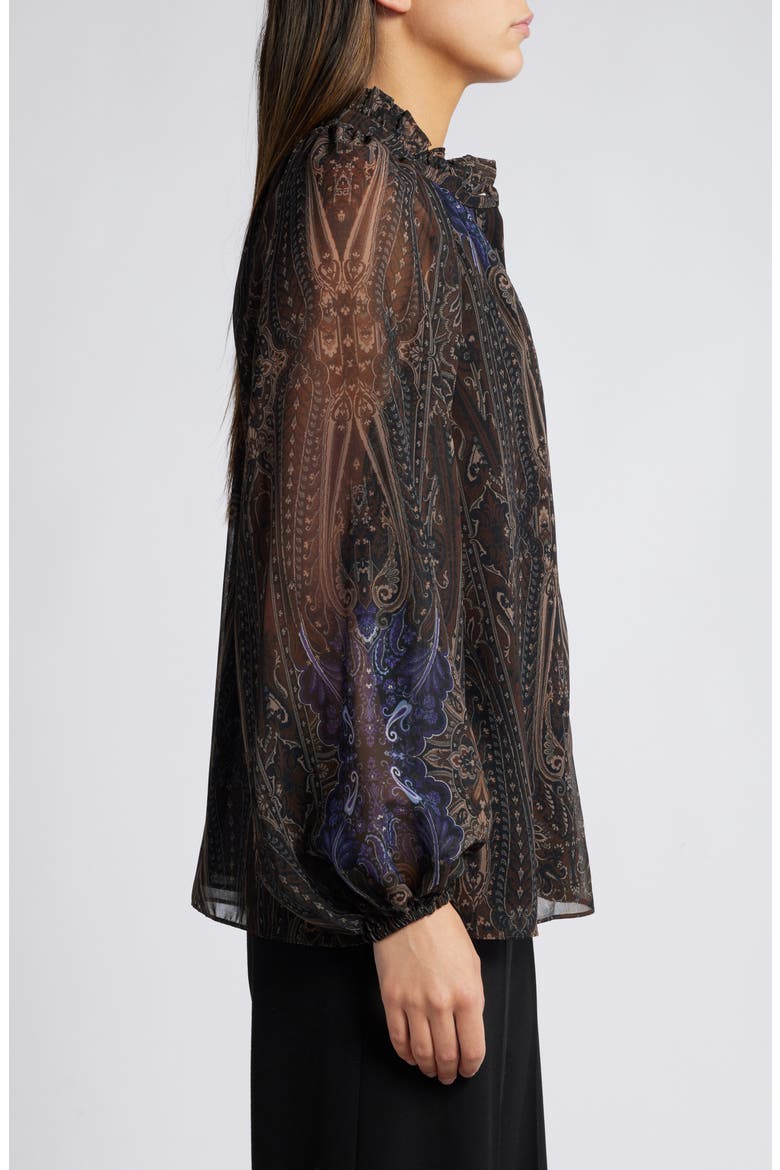 Sofiana Paisley Long Sleeve Top, Alternate, color, COCO MULTI