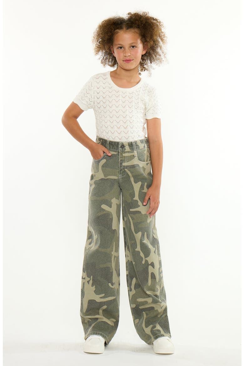 Kasey High Rise Wide Leg Jeans, Alternate, color, Camo Print
