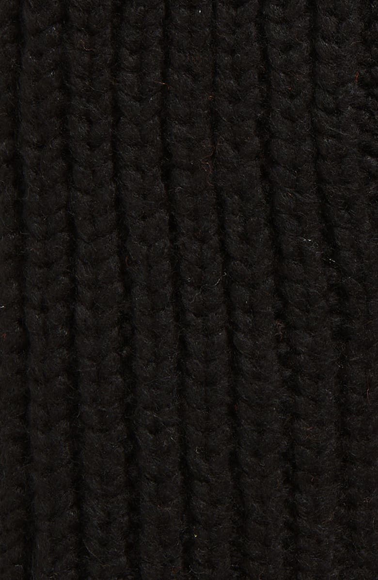 UGG<sup>®</sup> Metallic Chunky Rib Mittens, Alternate, color, Black