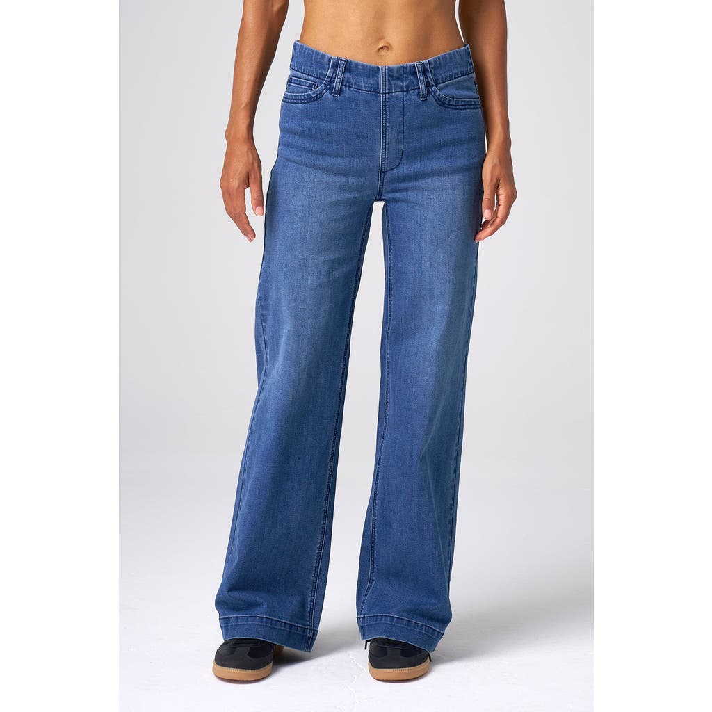 Franne Golde Effortless Wide Leg Jean In Animal Print