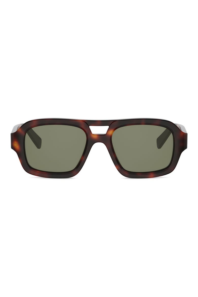 3 Dots 53mm Pilot Sunglasses, Main, color, IVY/GRN
