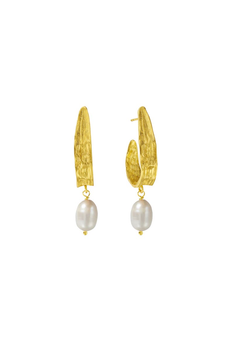 Judy Statement Hoop Earrings, Main, color, Brass