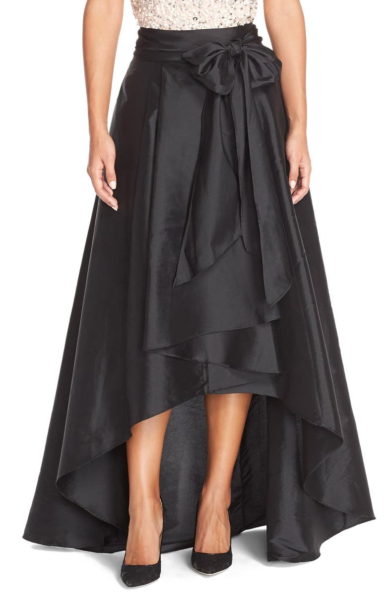 Adrianna Papell High/Low Taffeta Ball Skirt, Alternate, color, 