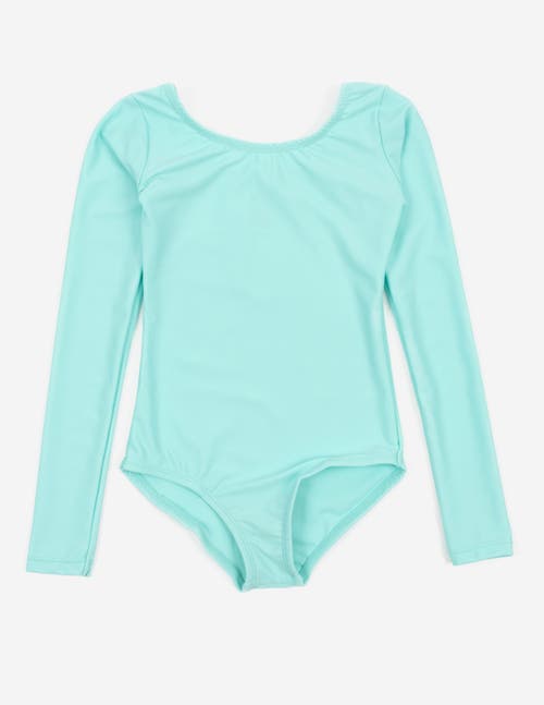 Leveret Girls Long Sleeve Leotard In Blue