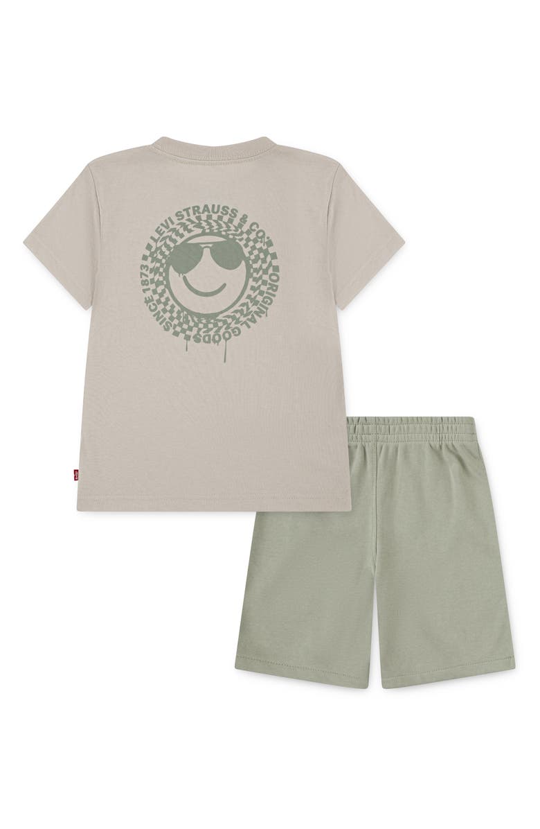 Levi's Kids' Smiley Graphic T-Shirt & Shorts Set, Alternate, color, 