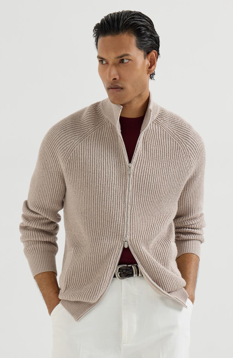 Brunello Cucinelli Malfilé cotton cardigan, Alternate, color, Yuta