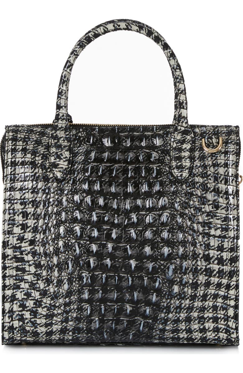 Brahmin Caroline Croc Embossed Leather Satchel, Alternate, color,