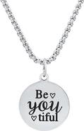 HMY JEWELRY Stainless Steel Be You Tiful Pendant Necklace