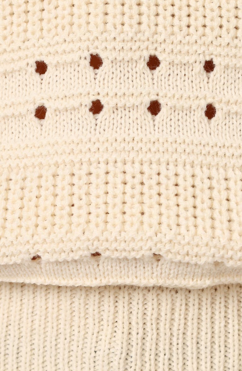 Petal & Pup Watton Open Stitch Sweater, Alternate, color, Cream