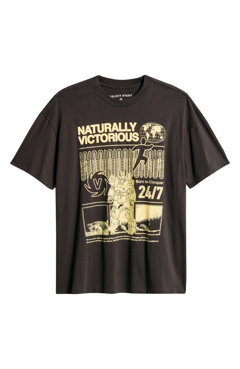 The Forecast Agency Naturally Victorious Cotton Graphic T-Shirt, Alternate, color, Pirate Black