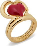 Kate Spade New York amour set of 2 heart rings