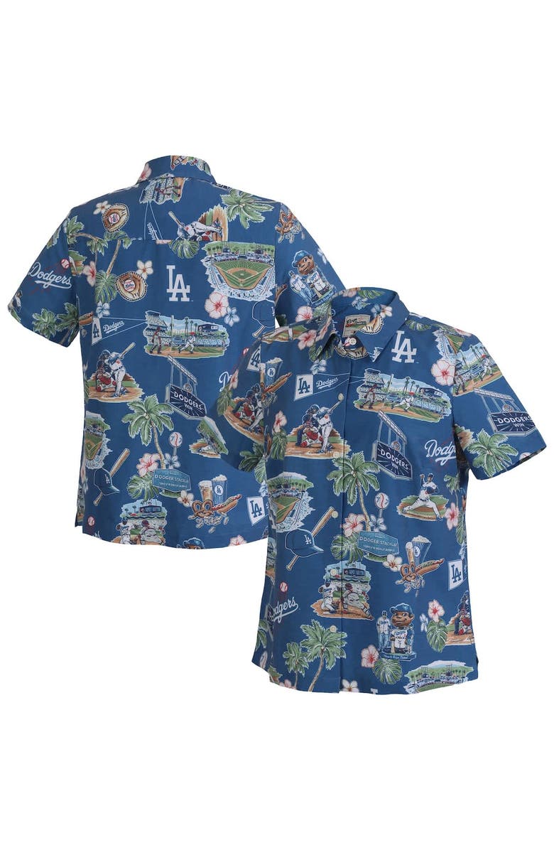 Reyn Spooner Women's Reyn Spooner  Blue Los Angeles Dodgers Scenic Button-Up Top, Alternate, color, Blue