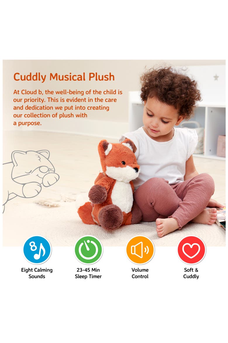 Frankie the Fox Plush Musical & White Noise Sound Machine, Alternate, color, BROWN/ WHITE