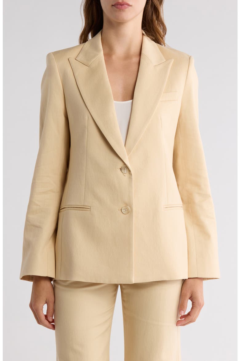 Husband Peak Lapel Blazer, Main, color, BUTTER