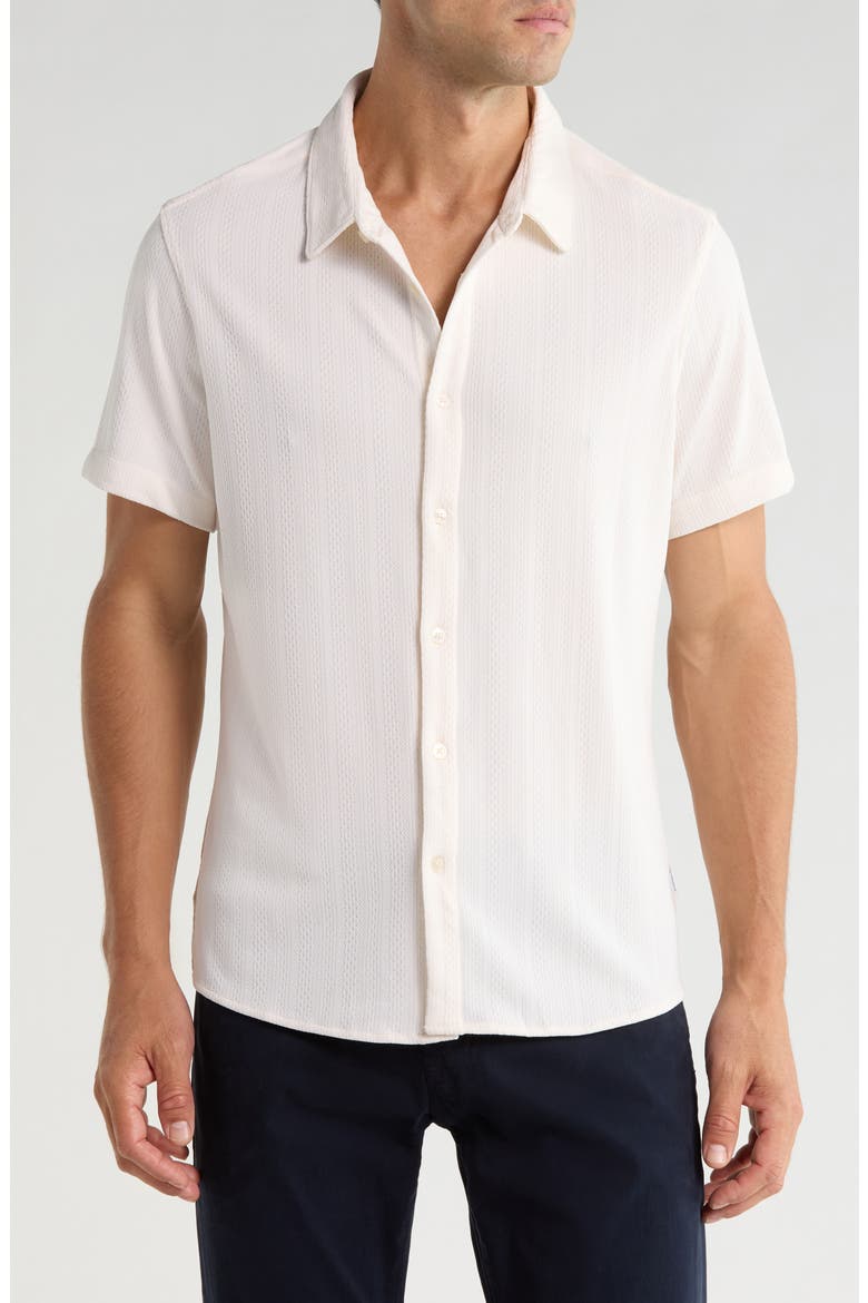 Napoli Short Sleeve Stretch Shirt, Main, color, NATURAL