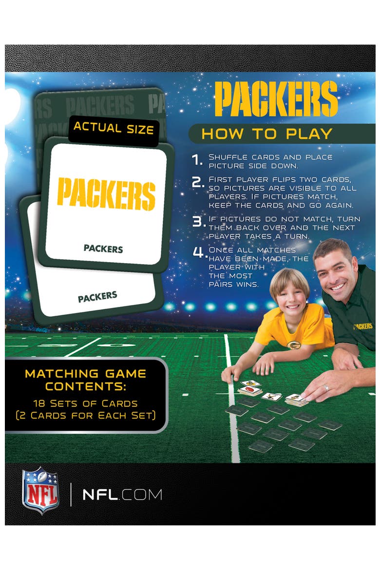 Green Bay Packers Matching Game, Alternate, color, Multicolor