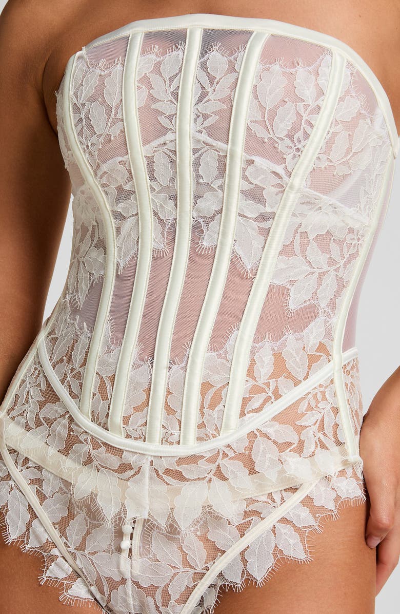 Hunkemöller Chalice Strapless Bustier Top, Alternate, color, Snow White